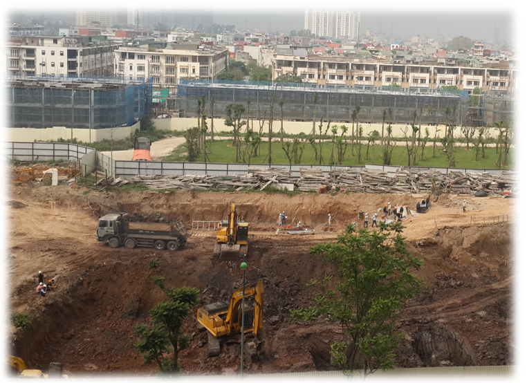 Đào móng nhà bằng xe cơ giới, nhanh và sạch